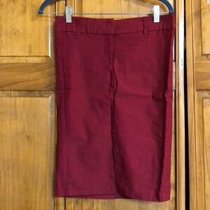 6 Degrees Burgundy Red Pencil Skirt